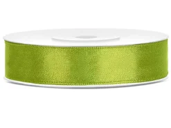 Lahjapaketointi|Satiininauhat>PartyDeco sp. z o.o. sp. k., ul. Kolumba 1, 70-035 Szczecin, www.partydeco.com Satiininauha 12mm/25m, limenvihreä