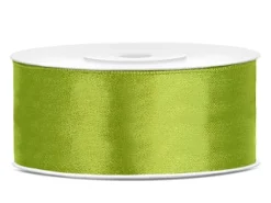 Lahjapaketointi|Satiininauhat>PartyDeco sp. z o.o. sp. k., ul. Kolumba 1, 70-035 Szczecin, www.partydeco.com Satiininauha 25mm/25m, limenvihreä