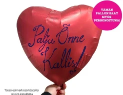 Yksiväriset Ilmapallot|Äitienpäivä>Anagram International Inc, 7700 Anagram Drive, MN 55344-7307, USA, http://www.anagramballoons.com/ Satiinipunainen sydän foliopallo