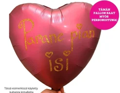 Yksiväriset Ilmapallot|Äitienpäivä>Anagram International Inc, 7700 Anagram Drive, MN 55344-7307, USA, http://www.anagramballoons.com/ Satiinipunainen sydän foliopallo