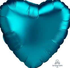 Häät|Häät>Anagram International Inc, 7700 Anagram Drive, MN 55344-7307, USA, http://www.anagramballoons.com/ Satiiniturkoosi sydän foliopallo