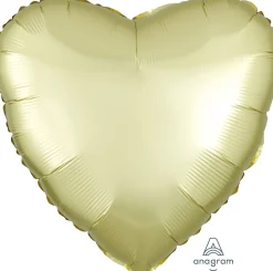 Pienet Foliopallot|Yksiväriset Foliopallot>Anagram International Inc, 7700 Anagram Drive, MN 55344-7307, USA, http://www.anagramballoons.com/ Satiinivaaleankeltainen sydän foliopallo
