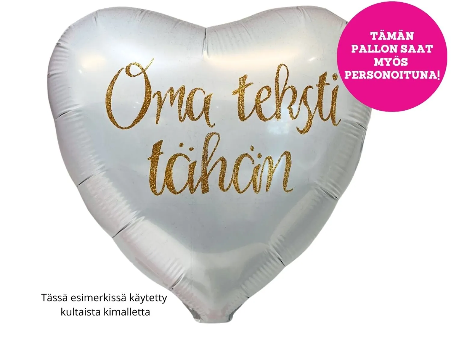 Pienet Foliopallot|Yksiväriset Foliopallot>Riethmüeller Satiinivalkoinen sydän foliopallo