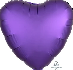 Pienet Foliopallot|Yksiväriset Foliopallot>Anagram International Inc, 7700 Anagram Drive, MN 55344-7307, USA, http://www.anagramballoons.com/ Satiinivioletti sydän foliopallo