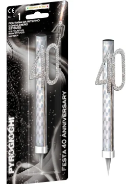 Sädesuihkut Ja Tähtisädetikut|Muut Juhlatarvikkeet>Pyrogiochi Hamburg GmbH, Via Lombardia 38, z.i. di Gello, 56025 Pontedera (PI), https://pyrogiochi.com Sädesuihkukynttilä 40 1 kpl/pkt K18