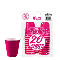 Värikattaus>Sarl Original Cup / Gérant Associé, 59 rue de Ponthieu, 75008 Paris, www.originalcup.com Shottilasi 40 ml konepestävä 20 kpl/pkt pinkki