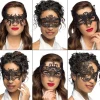 Naamarit Ja Silmikot|Halloween>Boland Party Partners, P. O. Box 518, AK ALPHEN A/D RIJN, https://boland.eu Silmikko musta pitsi, lajitelma 6 erilaista