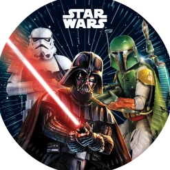 Lautaset|Star Wars>Procos S.A., 56th KLM Paleas Ethnikis, 320-11 Inofita Greece, www.procos.gr Star Wars suuri pahvilautanen 23 cm 8 kpl/pkt