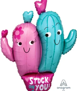 Ystävänpäivä|Muotofoliopallot>Anagram International Inc, 7700 Anagram Drive, MN 55344-7307, USA, http://www.anagramballoons.com/ Stuck on you kaktus muotofoliopallo
