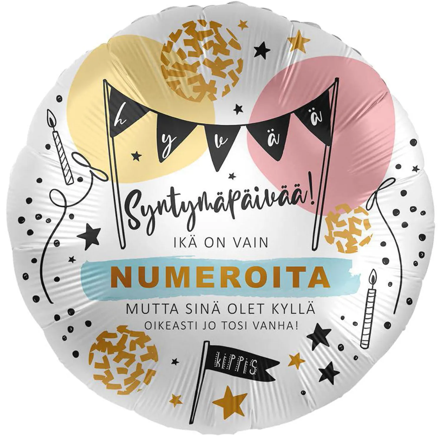 Pienet Foliopallot>Premioloon Syntymäpäivä ikä on vain numeroita foliopallo
