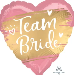 Pienet Foliopallot>Anagram International Inc, 7700 Anagram Drive, MN 55344-7307, USA, http://www.anagramballoons.com/ Team bride sydän foliopallo