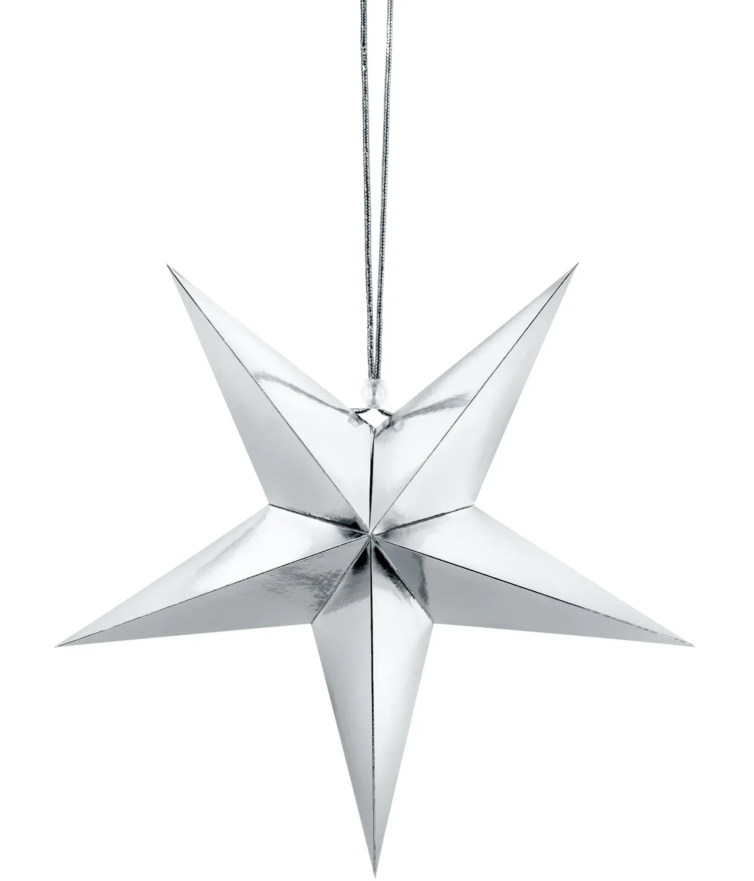 Joulu>PartyDeco sp. z o.o. sp. k., ul. Kolumba 1, 70-035 Szczecin, www.partydeco.com Tähtikoriste pahvia 30 cm hopeanvärinen 1 kpl/pkt