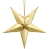 Joulu|Muut Ripustettavat Koristeet>PartyDeco sp. z o.o. sp. k., ul. Kolumba 1, 70-035 Szczecin, www.partydeco.com Tähtikoriste pahvia 45 cm kullanvärinen 1 kpl/pkt