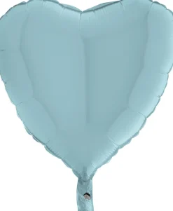 Pienet Foliopallot|Yksiväriset Foliopallot>Grabo Intl Srl, Via del Lavoro 33, 47853 CORIANO, ITALY, www.graboballoons.com Vaaleansininen sydän foliopallo