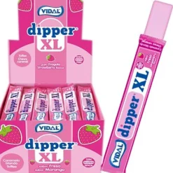 Makeiset|Muut Juhlatarvikkeet>Juhlamaailma Vidal Dipper XL Mansikka TOFFEETANKO 10,5 g