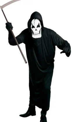 Kauhu / Day Of The Dead|Halloween>Boland Party Partners, P. O. Box 518, AK ALPHEN A/D RIJN, https://boland.eu Viikatemies pääkallohupulla (M/L) 52-54