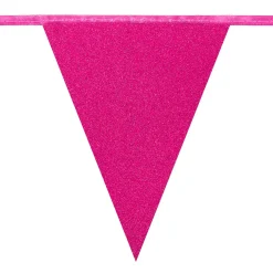 Muut Ripustettavat Koristeet|Viiri- Ja Kirjainnauhat>Boland Party Partners, P. O. Box 518, AK ALPHEN A/D RIJN, https://boland.eu Viirinauha kimaltava fuksianpunainen 16x20 cm - 6 m