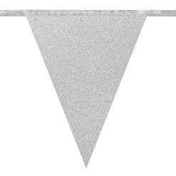 Muut Ripustettavat Koristeet|Viiri- Ja Kirjainnauhat>Boland Party Partners, P. O. Box 518, AK ALPHEN A/D RIJN, https://boland.eu Viirinauha kimaltava hopea 16x20 cm - 6 m