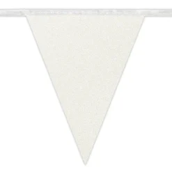 Muut Ripustettavat Koristeet|Viiri- Ja Kirjainnauhat>Boland Party Partners, P. O. Box 518, AK ALPHEN A/D RIJN, https://boland.eu Viirinauha kimaltava valkoinen 16x20 cm - 6 m