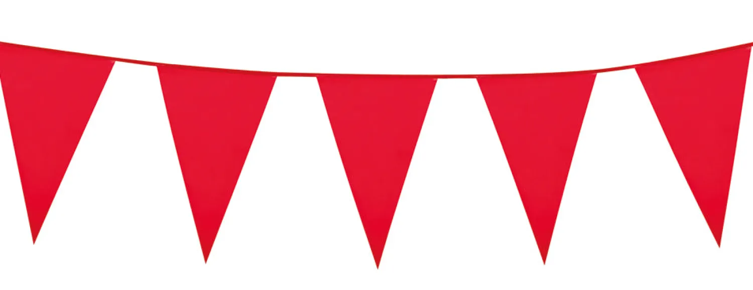 Muut Ripustettavat Koristeet|Viiri- Ja Kirjainnauhat>Boland Party Partners, P. O. Box 518, AK ALPHEN A/D RIJN, https://boland.eu Viirinauha punainen 30 x 20 cm - 10 m