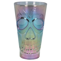 Halloween|Lasit Ja Mukit>Boland Party Partners, P. O. Box 518, AK ALPHEN A/D RIJN, https://boland.eu Värikäs pääkallo juomalasi 550 ml
