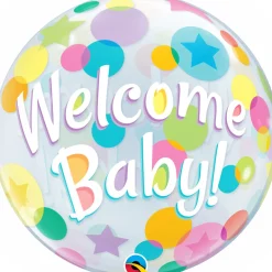 Ristiäiset Ja Nimenantojuhlat|Ristiäiset Ja Nimenantojuhlat> Welcome Baby värikkäät pallot läpikuultava kuplailmapallo