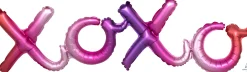 Ystävänpäivä>Anagram International Inc, 7700 Anagram Drive, MN 55344-7307, USA, http://www.anagramballoons.com/ XOXO kirjaimet pinkki-lila puhallettava foliopallo