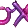 Erikoisilmapallot>Anagram International Inc, 7700 Anagram Drive, MN 55344-7307, USA, http://www.anagramballoons.com/ XOXO kirjaimet pinkki-lila puhallettava foliopallo